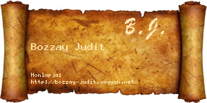 Bozzay Judit névjegykártya